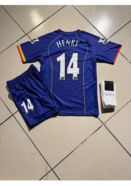 Arsenal T. Henry Retro Futbol Çocuk Forması 3'lü Set