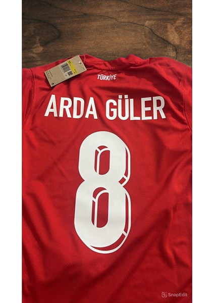 Türkiye Milli Takım Euro 2024/A.R.D.A/G.Ü.L.E.R/8 Numara Çocuk Forması 3 Lü Set (Kırmızı) T-Shirt