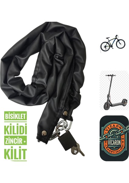 1 Metre Bisiklet Kilidi 1 Metre Kask Kilidi