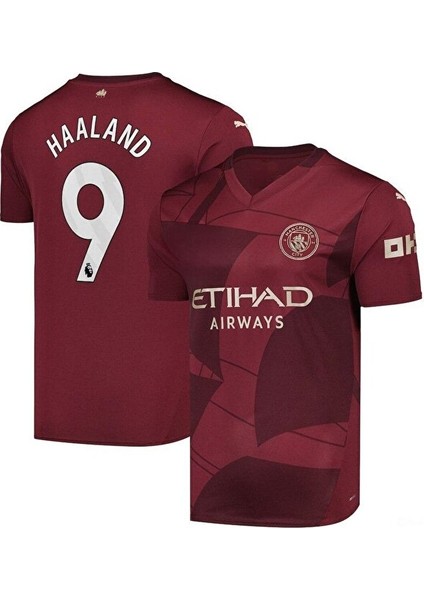 24/25 Manchester-C.i.t.y Erling Haaland 9 Üçüncü Bordo Forma modelleri