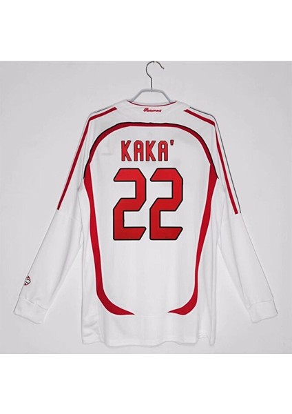 Mılan 2006/07 Şampiyonlar Ligi Beyaz Uzun Kol # Kaka # Yetişkin Forması
