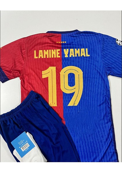 2024/25 Yeni Sezon 'barcelona' Lamine Yamal 19 Iç Saha Parçalı Çocuk 3 Lü Set Futbol Forması modelleri