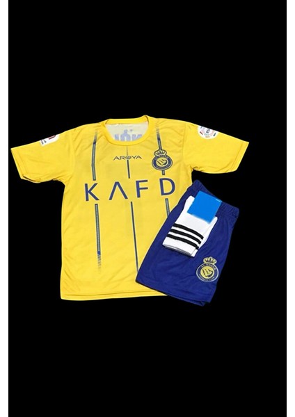 Cristiano Ronaldo C.r/7 Al Nassr Fc 2023/24 Yeni Sezon Çocuk Forması Şort Çorap 3'lü Set fiyatları