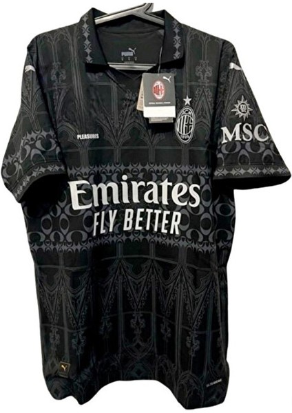 A.c Milan x Pleasures 2023/24 Yeni Sezon Isimsiz Özel Tasarım Konsept Forması Siyah Forma fiyatları