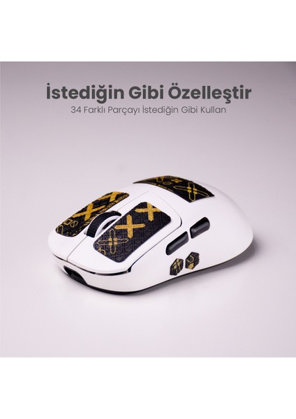 Universal Mouse Grip Tape - Kaymaz Bant Sarı Renk fiyatları