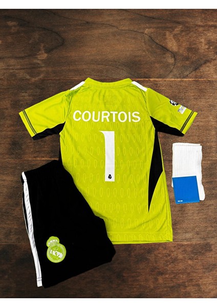 R€al Mædrid Özel Tasarım Courtois 1 Kaleci Çocuk Forması modelleri