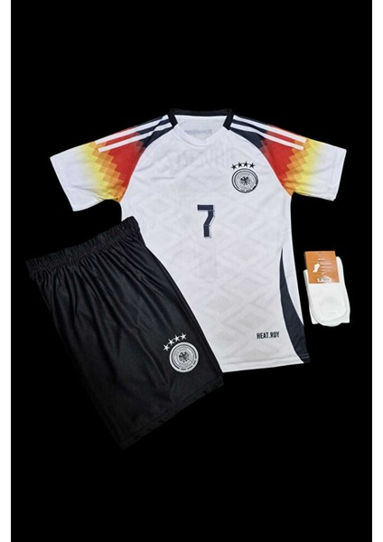 Almanya Euro 2024 Kai Haverz 7 Iç Saha Beyaz Çocuk Forması 3'lü Set (White) fırsatları