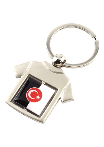 Ortası Dönebilen Siyah Beyaz Forma Metal Anahtarlık 1 Adet fiyatları