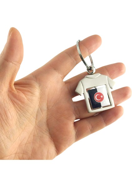 Ortası Dönebilen Siyah Beyaz Forma Metal Anahtarlık 1 Adet modelleri