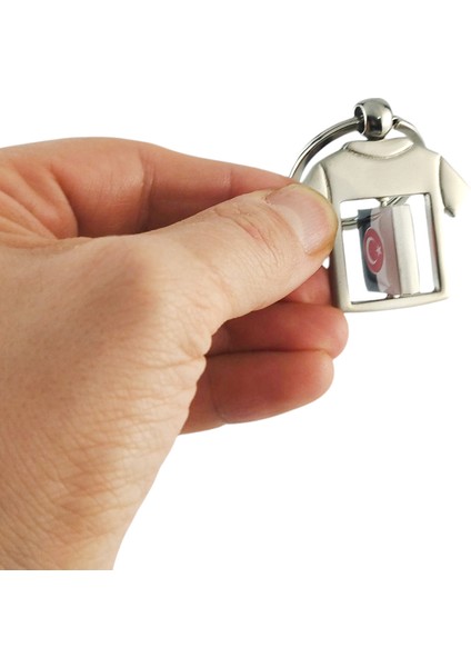 Ortası Dönebilen Siyah Beyaz Forma Metal Anahtarlık 1 Adet fırsatları