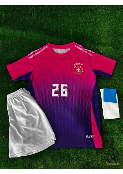 Almanya Milli Takımı # Deniz Undav # Deplasman Pembe Çocuk Forması 4lü Set fiyatları
