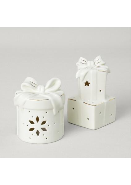 Gift Roller 9X8X11 cm Ledli Dekor Ekru modelleri