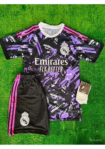 R.e.a.l'm.a.d.r.i.d' Kylian Mbappe 9 Galaxy Çocuk Forması 3 Lü Set T-Shirt fiyatları