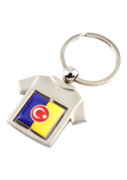 Ortası Dönebilen Sarı Lacivert Forma Metal Anahtarlık 1 Adet fiyatları