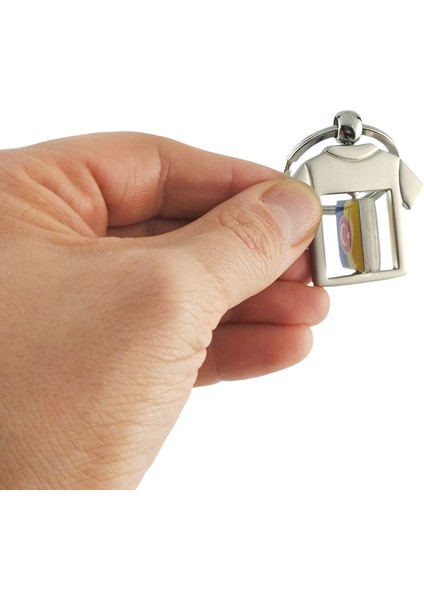 Ortası Dönebilen Sarı Lacivert Forma Metal Anahtarlık 1 Adet fırsatları