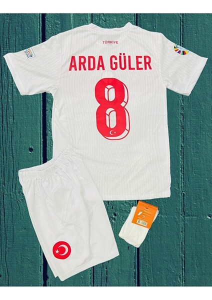 Türkiye Milli Takım Euro 2024/A.R.D.A/G.Ü.L.E.R/8 Numara Forması 3 Lü Set (Beyaz) T-Shirt Byz-1 fiyatları
