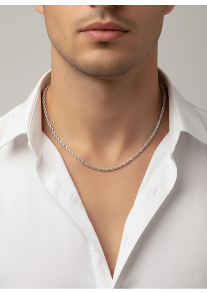 Paslanmaz Çelik Ince Burgu Kolye