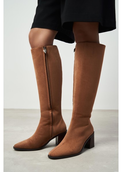 Isabella Taba Süet Sivri Burun Topuklu Kadın Çizme fiyatları