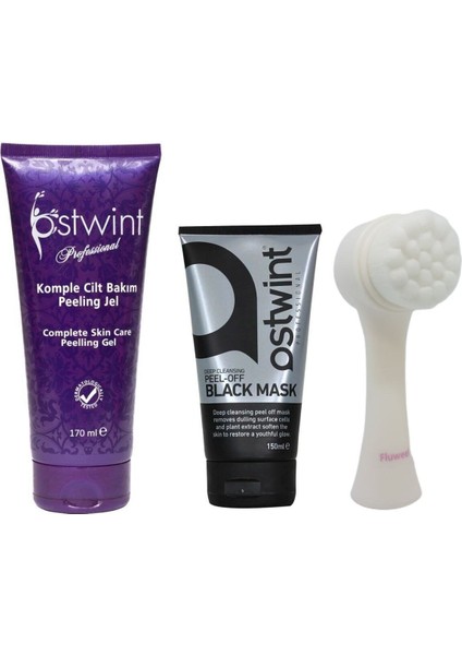 Soyulabilir Siyah Maske 150ML & Cilt Yenileyici Peeling JEL170ML&YÜZ Tem.fırçası