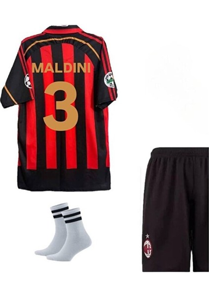 Milan 2007 Iç Saha Maldini Çocuk Forması 4 Lü Set