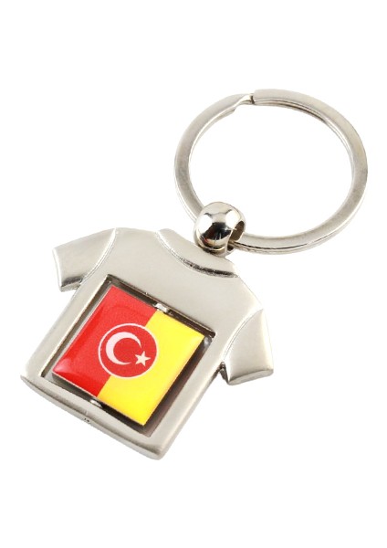 Ortası Dönebilen Sarı Kırmızı Forma Metal Anahtarlık 1 Adet fiyatları