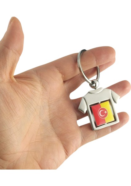 Ortası Dönebilen Sarı Kırmızı Forma Metal Anahtarlık 1 Adet modelleri