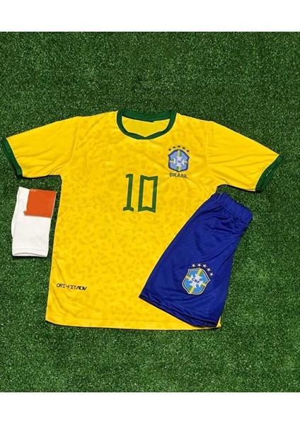 Brezilya Neymar 10 Çocuk Forması Sarı fiyatları