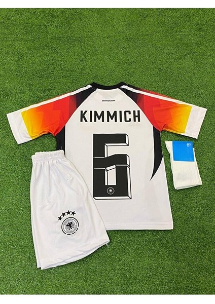 Αℓмαиуα Kimmich Beyaz Çocuk Forması 4lü Set Forma+Şort+Çorap+Bileklik