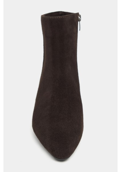 Jesse Bitter Kahve Süet Hakiki Deri Lastik Detay Düz Taban Kadın Bot fırsatları