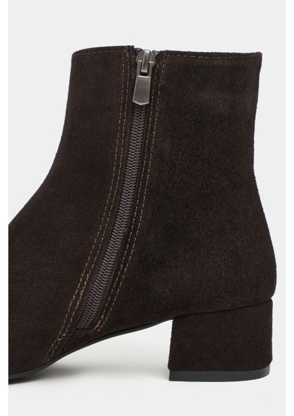 Jesse Bitter Kahve Süet Hakiki Deri Lastik Detay Düz Taban Kadın Bot indirimleri