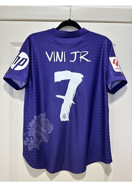 Real Madrid Y-3 Vini Jr Yetişkin Futbol Forması - Mor