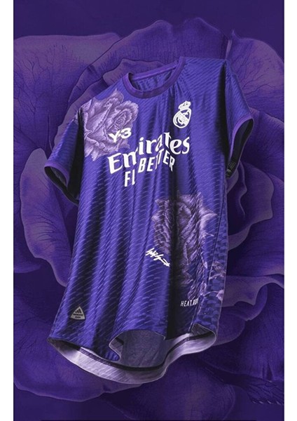 Real Madrid Y-3 Vini Jr Yetişkin Futbol Forması - Mor fiyatları
