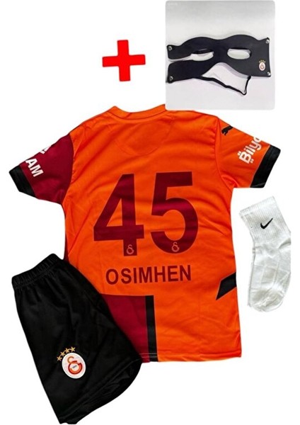 2024/2025 Sezon Victor OSIMHEN45 Iç Saha Parçalı Yeni Sezon Çocuk Futbol Forması 4'lü Set Maskeli