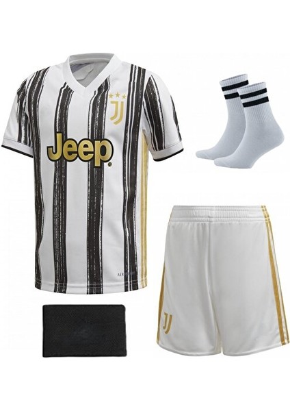 Juventus Ronaldo Beyaz-Sarı 21/22 Sezon Içsaha 4- Lü Set Çocuk Futbol Forması