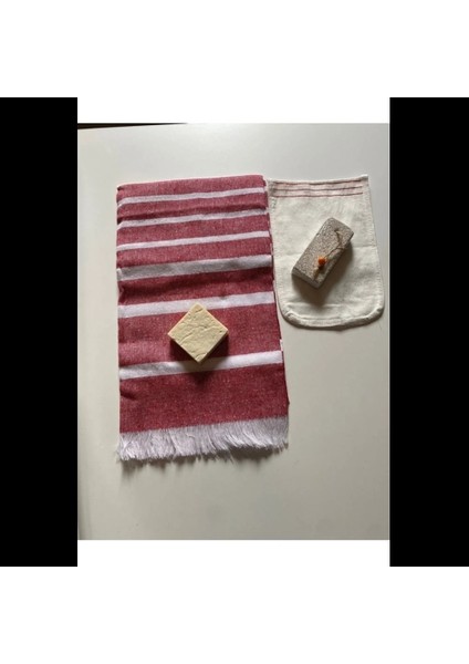 Gelin Hamamı Seti, Premium Peştemal , Ponza Topuk Taşı, Doğal Zeytinyağı Sabun, Kese 4lü Set modelleri