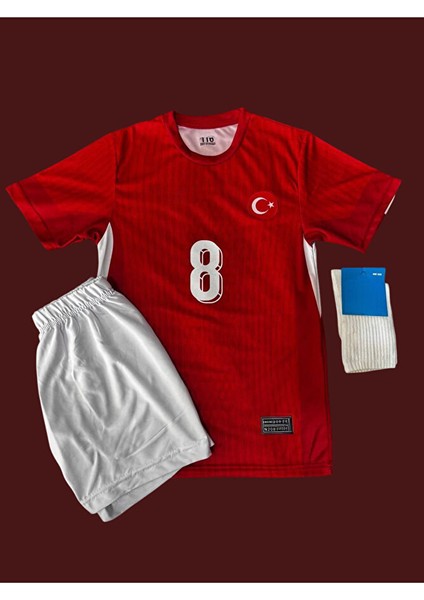 Türkiye Milli Takım Euro 2024 Arda Güler 8 Kırmızı Çocuk Forması 3'lü Set fiyatları