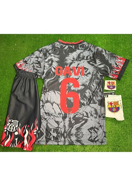 Barcelona 2026 Gavı Yeni Sezon Aslan Temalı Çocuk Forması 4’lü Set fırsatları