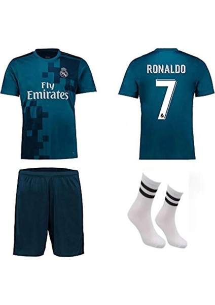 Cr7 Cristiano Ronaldo Turkuaz Röveşata Çocuk Forması 3 Lü Se fırsatları