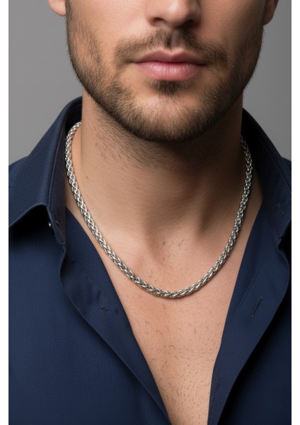Kalın Zincir Erkek Çelik Kolye