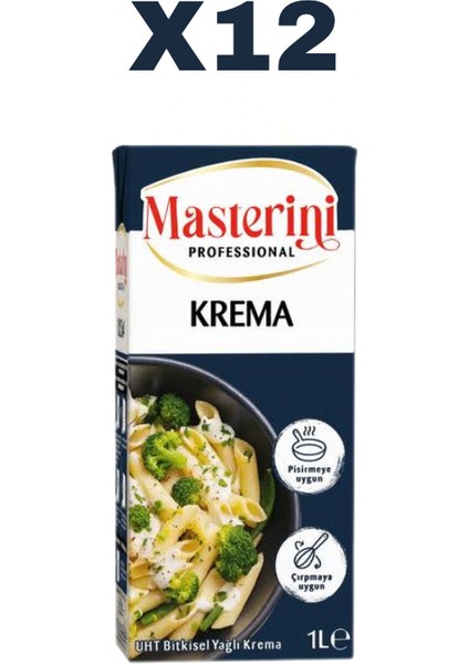 12 Adet 1l Masterini Krema