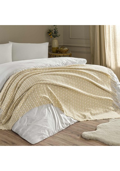 Caline Throw / Tv Battaniyesi Bej Tek Kişilik
