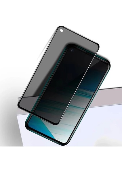Oppo Realme 7 Pro 3D Full Privacy Gizlilik Tempered Cam Ekran KORUYUCU-(5775) - A079H589-M97079 modelleri