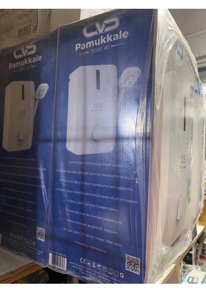 Yangına Karşı Alev Almayan Yanmaz Elektrikli Şofben Su Isıtıcısı Takım 7000W