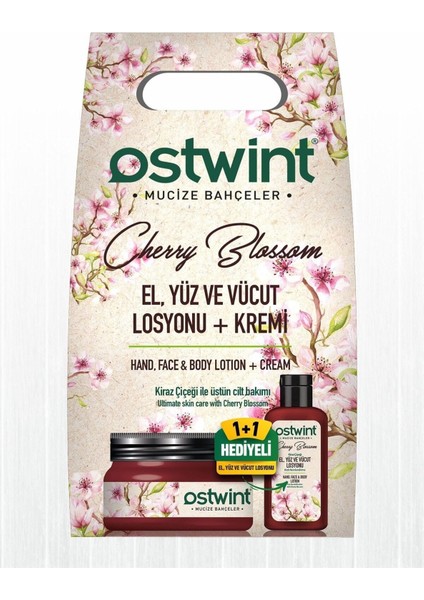 Kiraz Çiçeği Krem & Losyon 300ML 100 ml Hediyeli