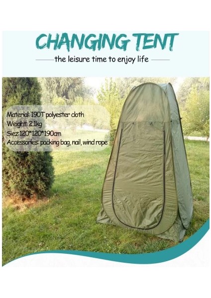 Kamp Alanı Duş Giyinme Wc Çadırı Fotoğrafcı Prova Kabini 190X120X120 fırsatları