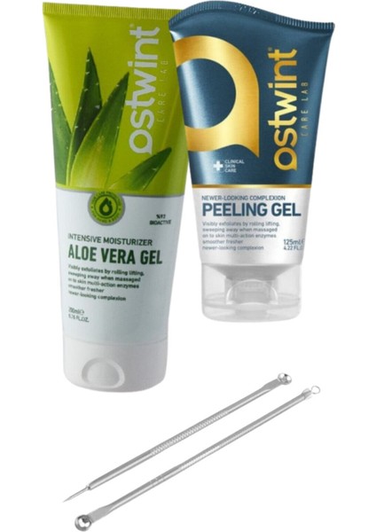 Yoğun Nemlendirici Aloe Vera Gel Komple Cilt Bakımı Peeling Gel 200-125 ml