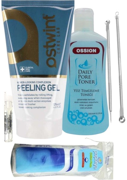 Peeling Jel 125ML + Tonik + 2'li Akne Çubuğu /set 5 Parça