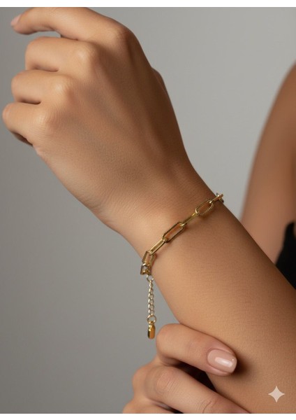 Gold Çelik Zincir Bileklik