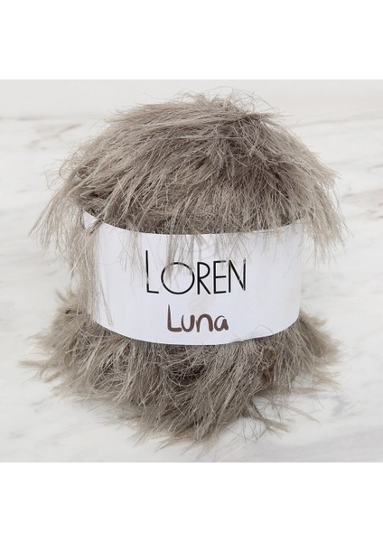 Loren Luna Tavşan Tüyü Bej El Örgü Ipi - R085 - 34008