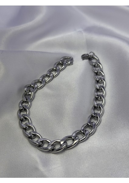 Kalın Zincir Erkek Çelik Bileklik